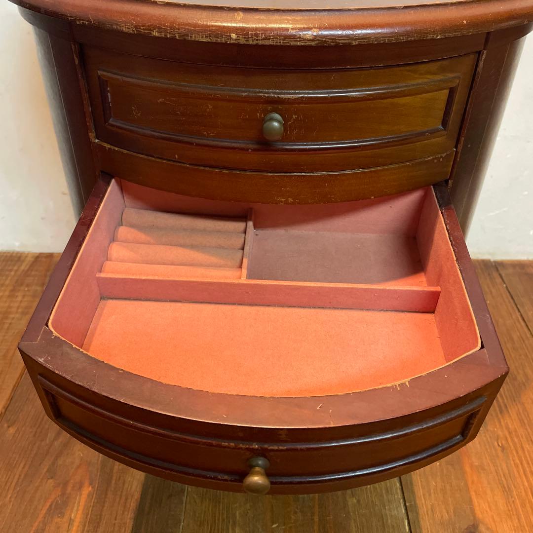 美品　木製　ヴィンテージ　チェスト　棚　アクセサリー　小物　当時物