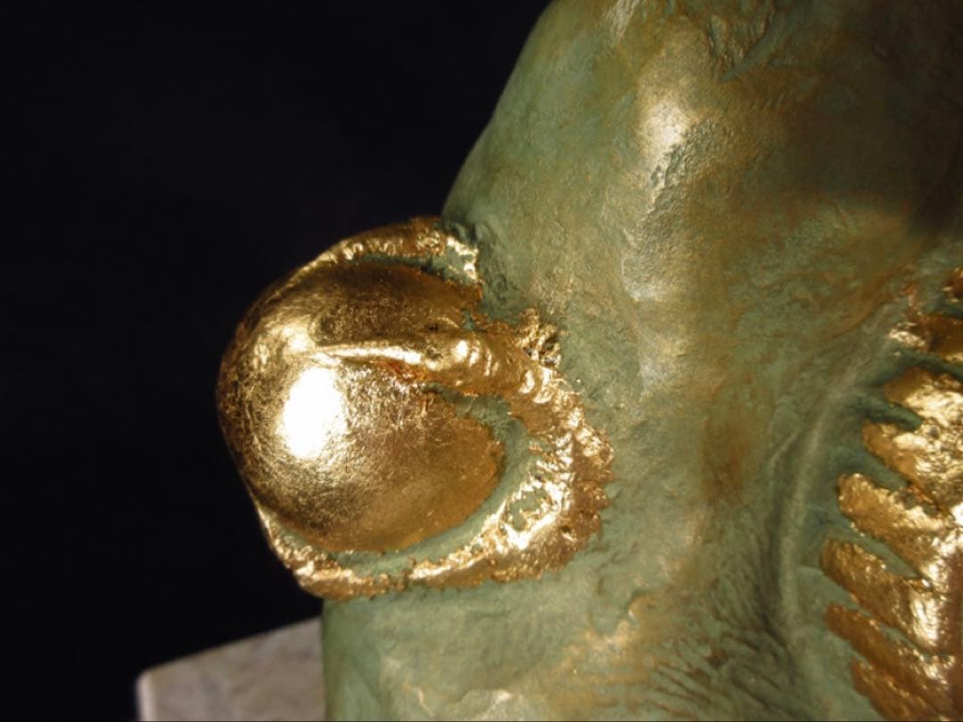 文化勲章受章彫刻家「富永直樹」造 銘「金龍登天」龍 ブロンズ像