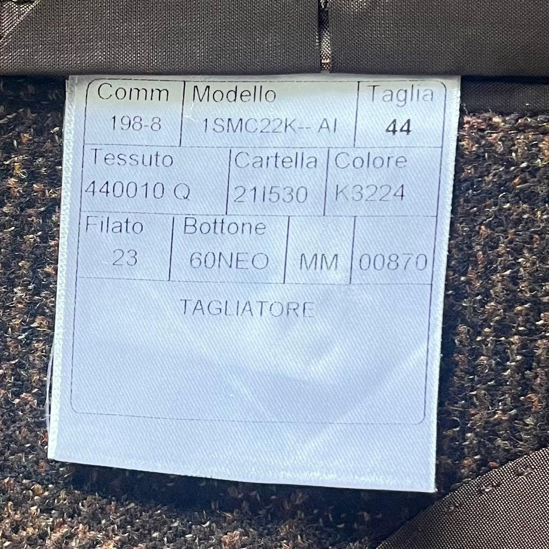 <極美品>TAGLIATORE カシミヤ ウール ブラウン ジャケット 44