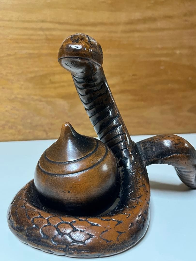 蛇　置物　アンティーク　金属　【匿名配送】