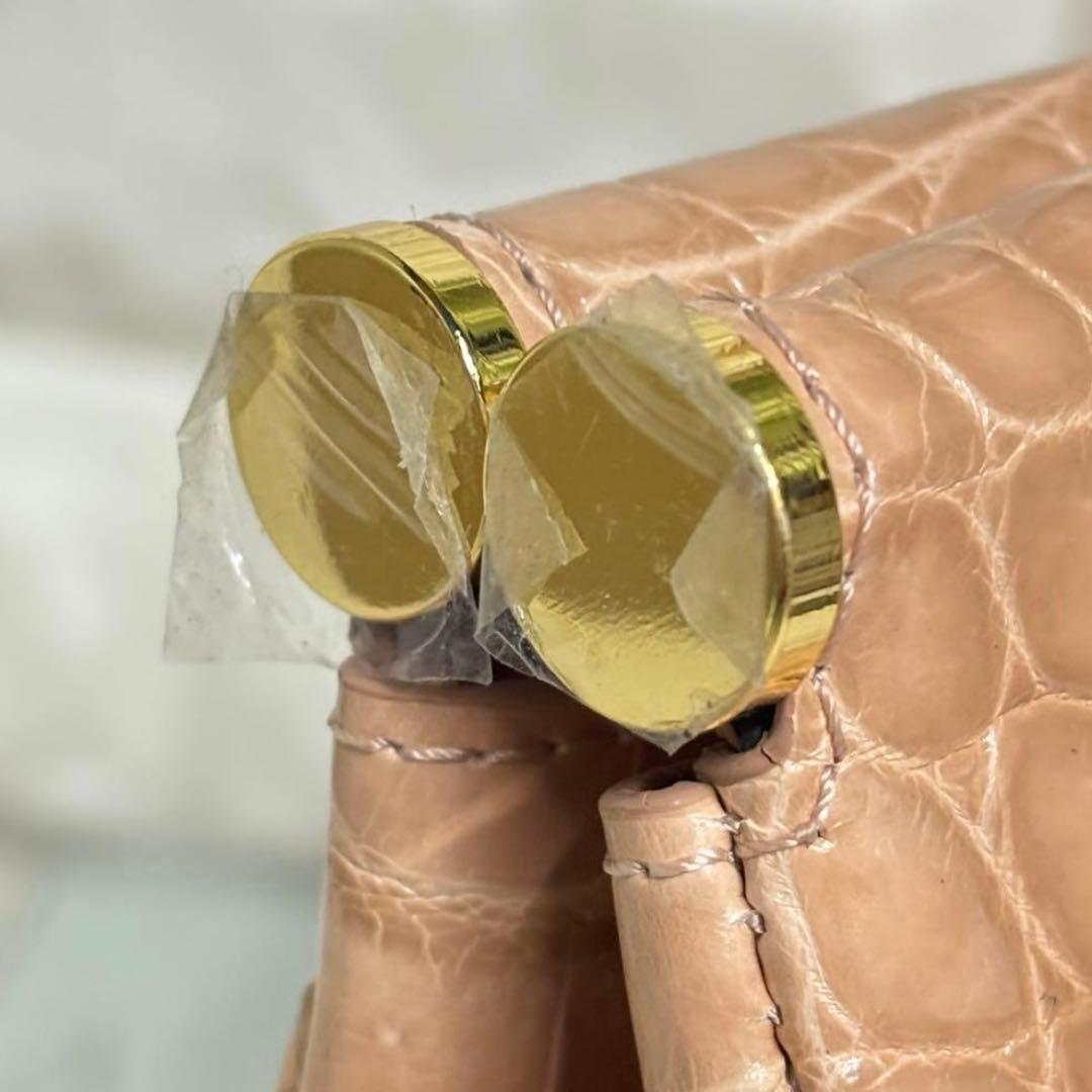 クロコダイル ハンドバッグ 2WAY ショルダーバッグ　シャイニング　アルムコ