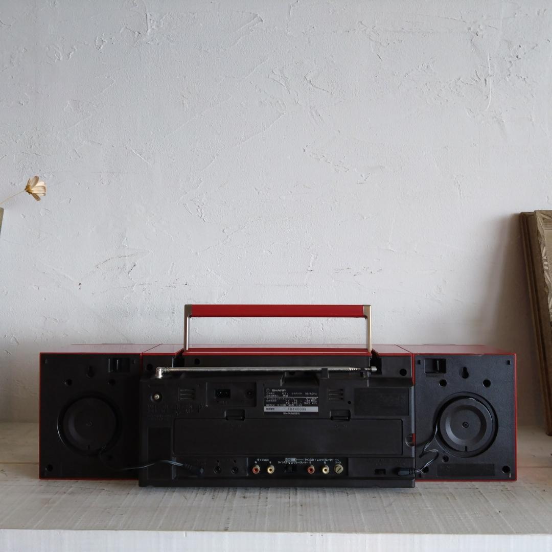 SHARP　QT-88　ダブルラジカセ　赤