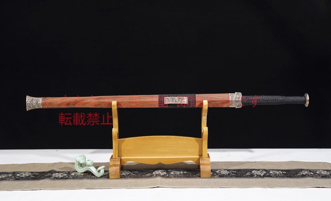 八面四聖漢剣ダマスカス紋細工 古兵器 武具 刀装具 日本刀 模造刀 居合刀