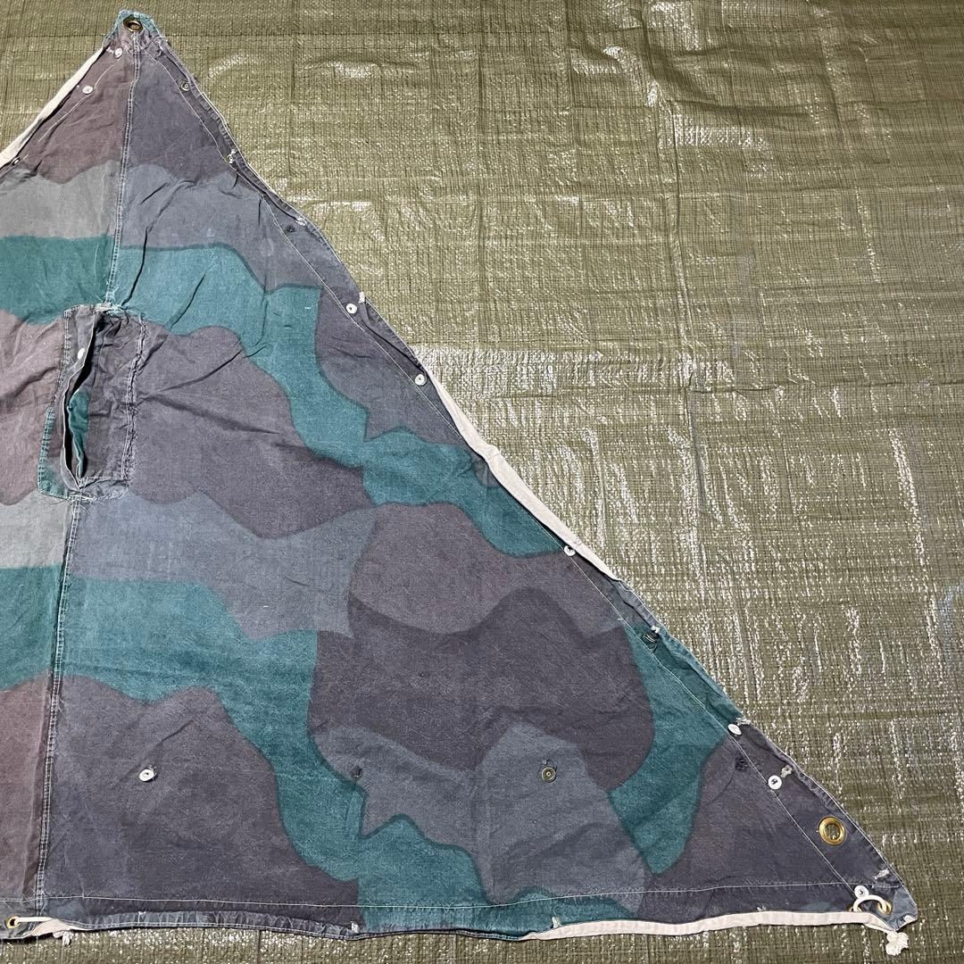 お*い様 スウェーデン軍　軍幕　パズルカモ迷彩 コットン 三角テント