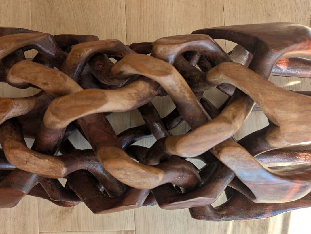 即発送★アンティーク木彫 一本彫り 駱駝型 折り畳み式 花台ラクダ置物 古道具