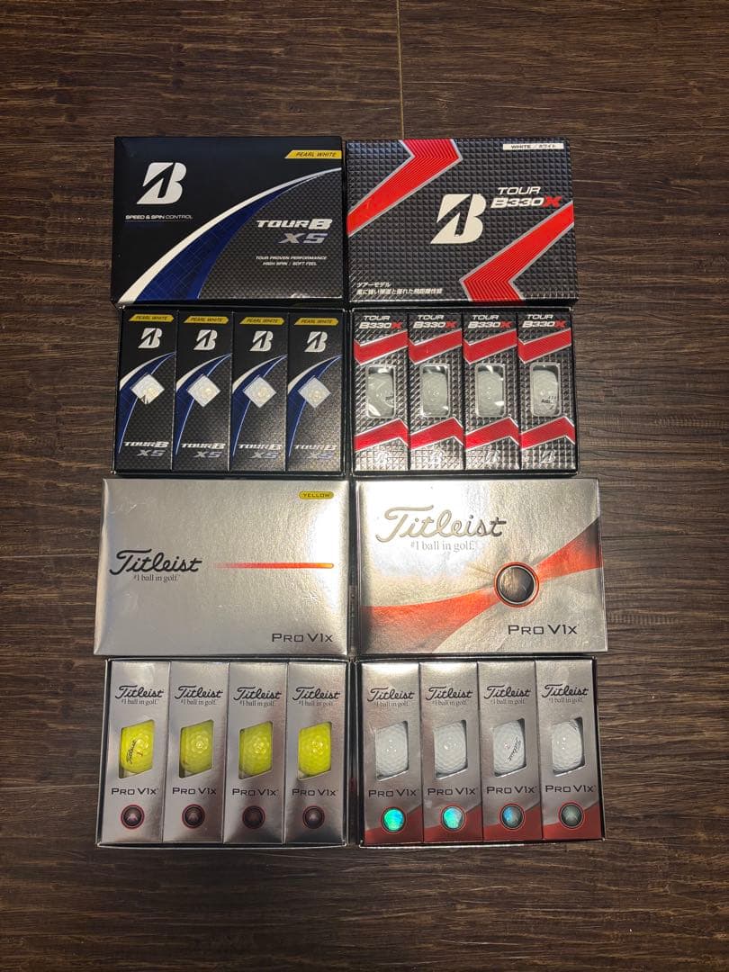 新品　4ダース　タイトリスト　pro v1x ブリヂストン　tour b xs