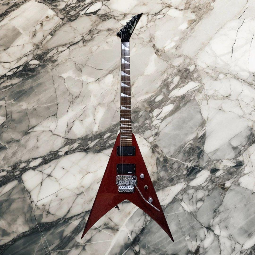 ジャンク品　Jacson レッド Vシェイプ エレキギター