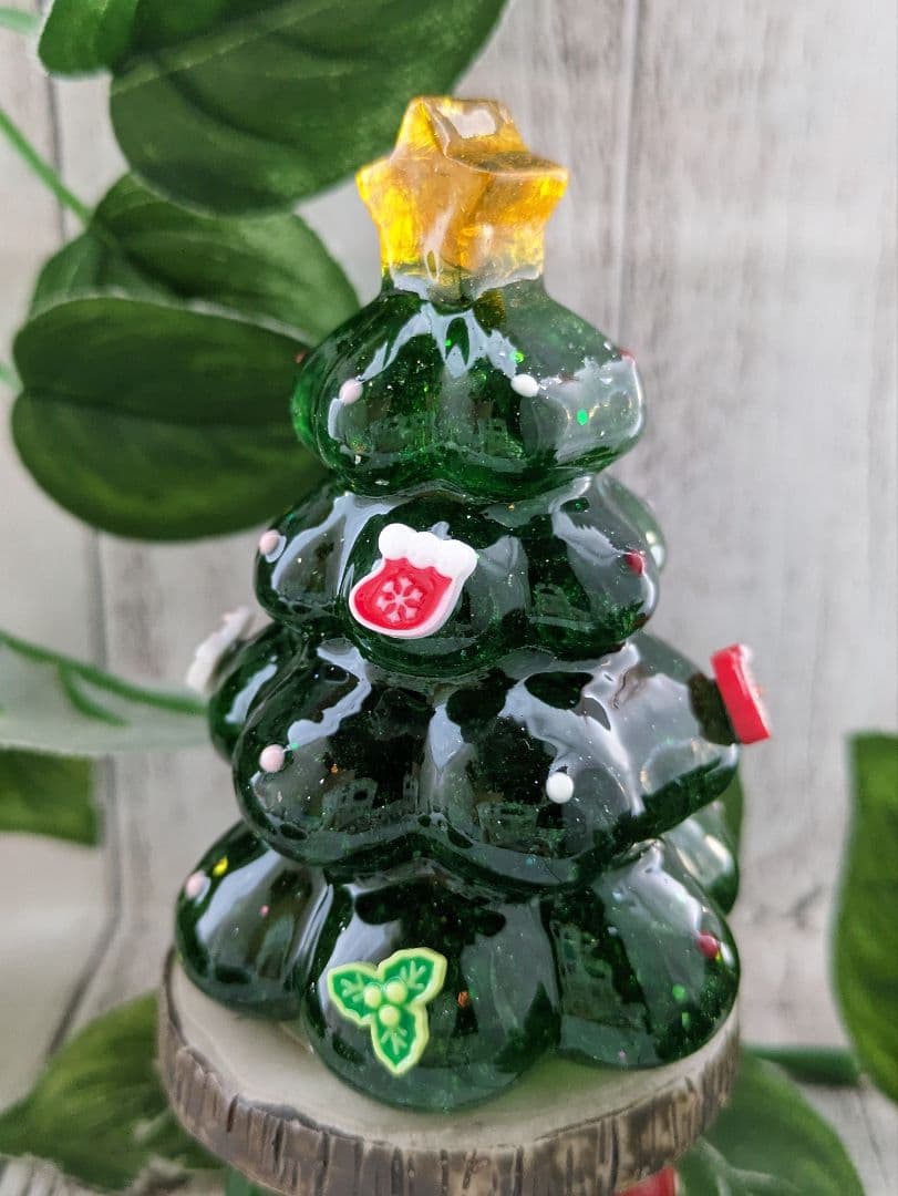 【Milky】グリーンクォーツのクリスマスツリー形オルゴナイト☆他６点