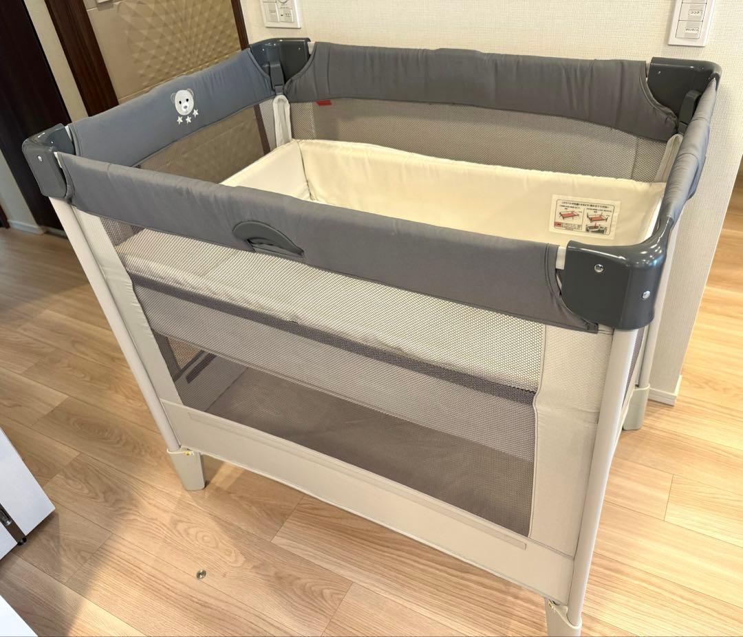 ココネルエアーAB /アップリカベビーベッド/グレーベアー