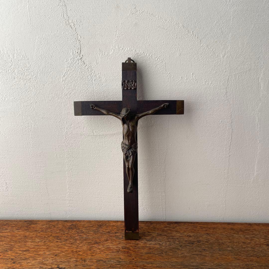 木製　十字架 イエス像　ヴィンテージ