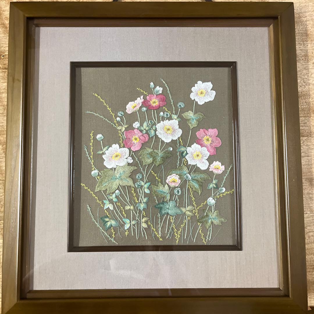 戸塚刺繍額　花