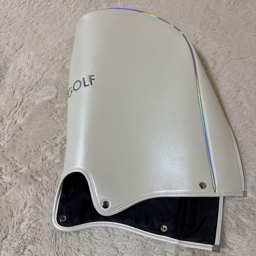 【新品未使用品】23KUGOLF キャディバッグ ホワイト　ホログラム　白