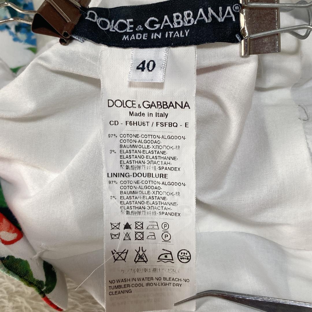 DE0021【ドルチェアンドガッバーナ】ワンピース【40】タイト 花柄 訳アリ