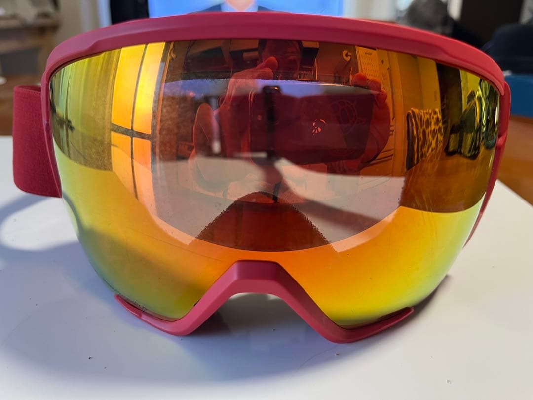 SMITH ゴーグル ミラー レッド　偏光レンズ