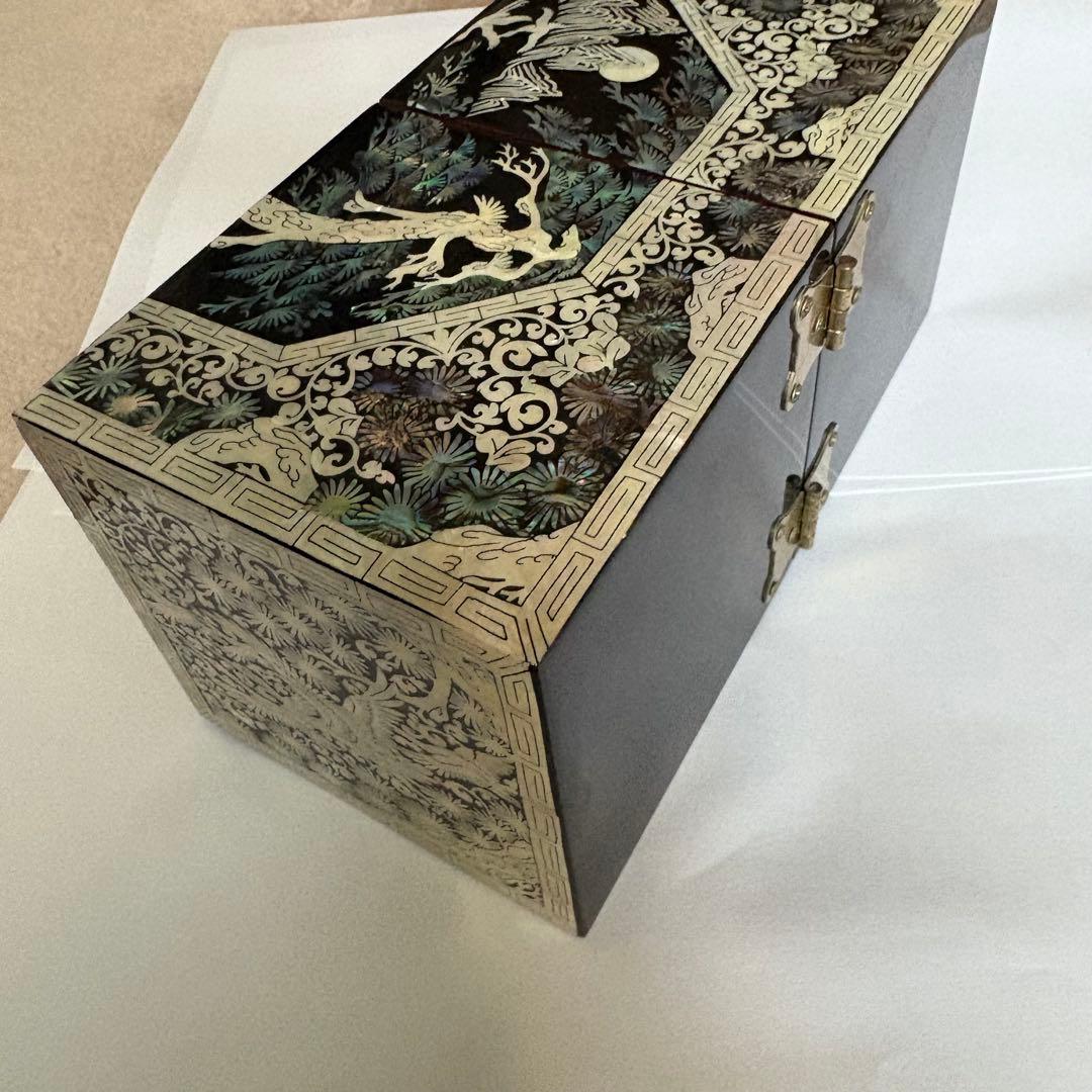 螺鈿細工　韓国工芸品　小物入れ