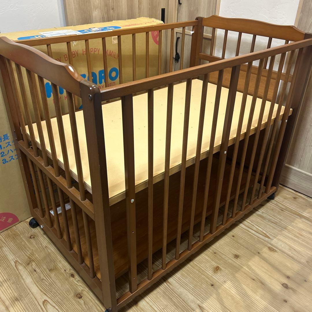 【最終お値下げ！】キンタロー ベビーベッド アンファンエコ 日本製 中古