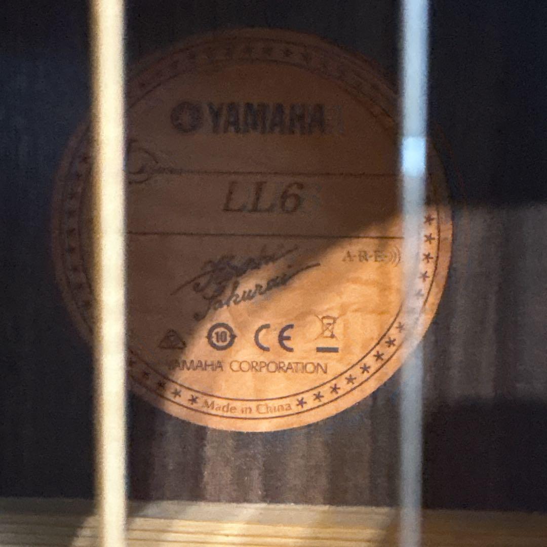 ✨唯一無二✨ ヤマハ LL6 A.R.E エレアコ ブラック 桜柄ペイント 美品