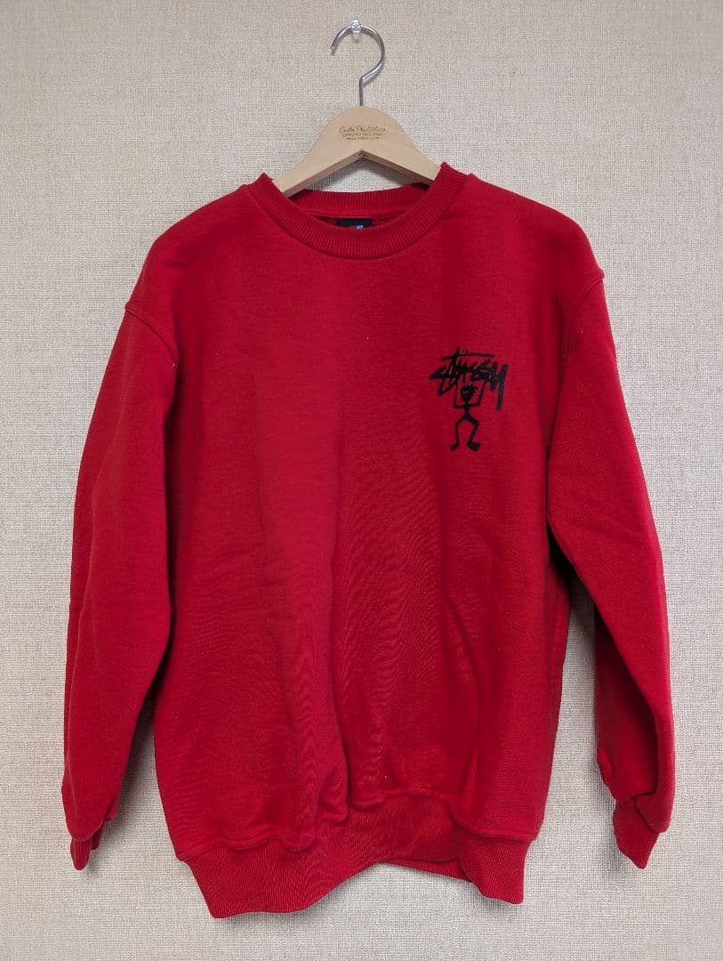 Stussy レッド トレーナー Lサイズ