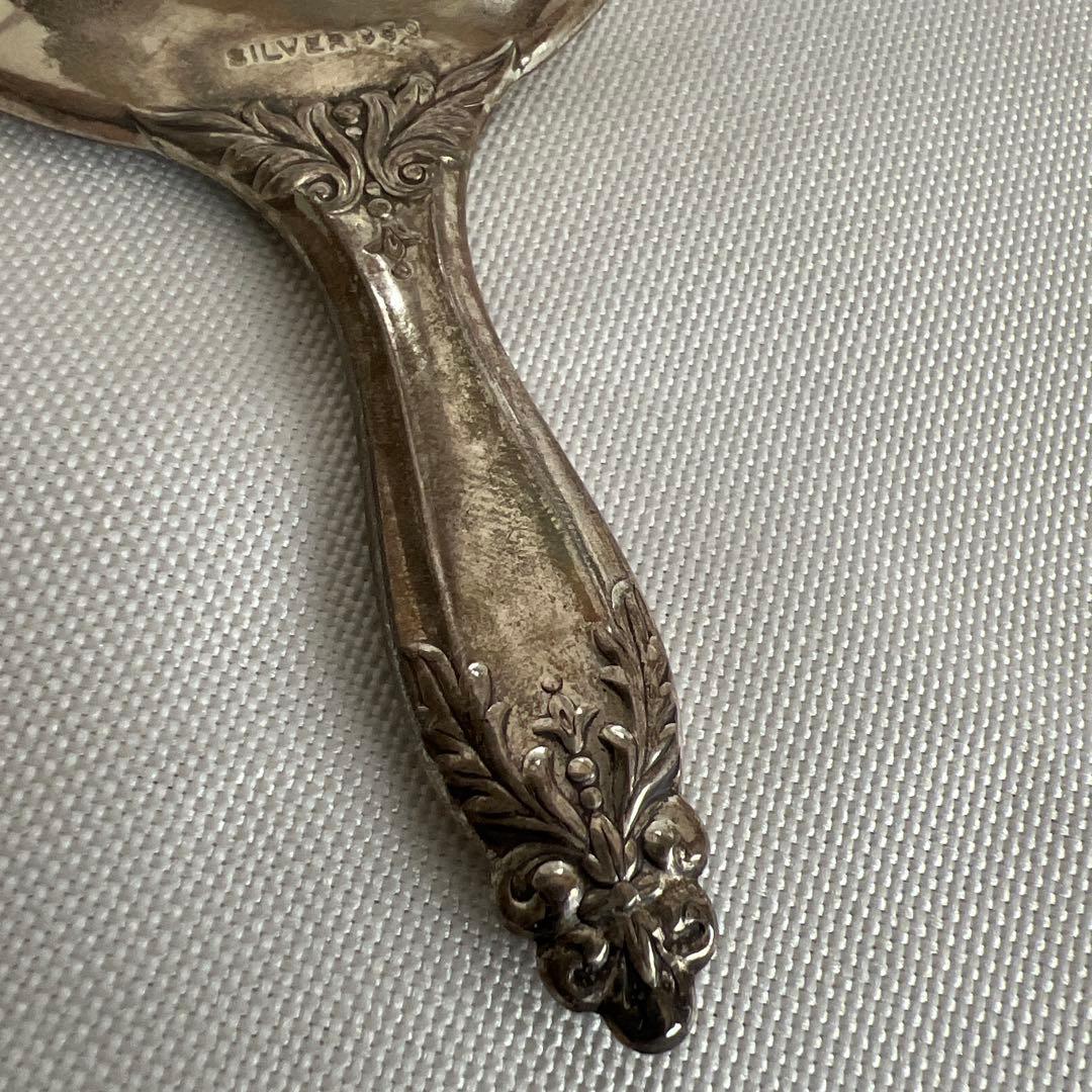 アンティーク　ハンドミラー　SILVER刻印