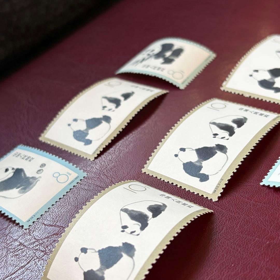 【未使用】　中国切手　特５９　オオパンダ　３種セット+バラ4枚