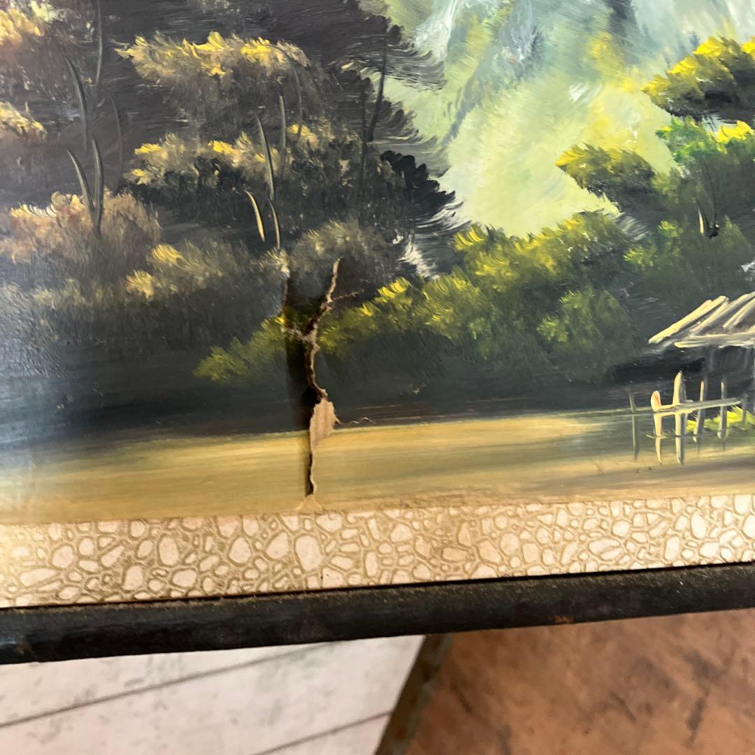 インテリア 絵画 風景画 油彩画 アート アンティーク ヴィンテージ 昭和レトロ