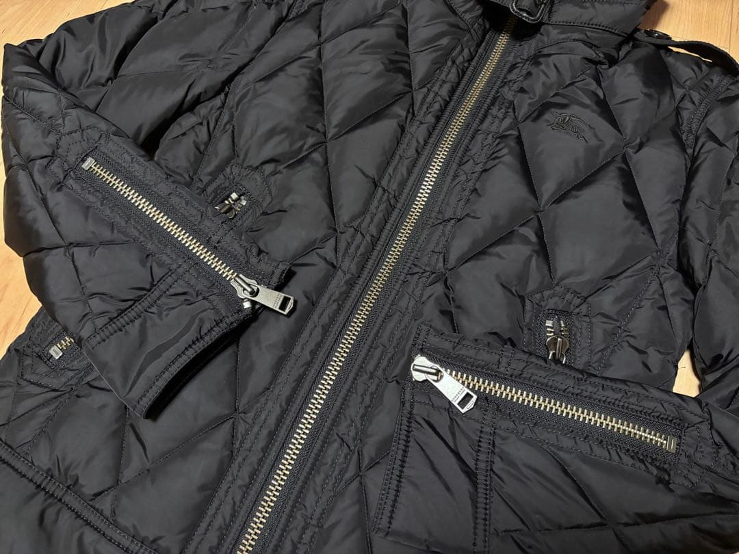 バーバリーブラックレーベル キルティング ライダース サイズS ファー無し