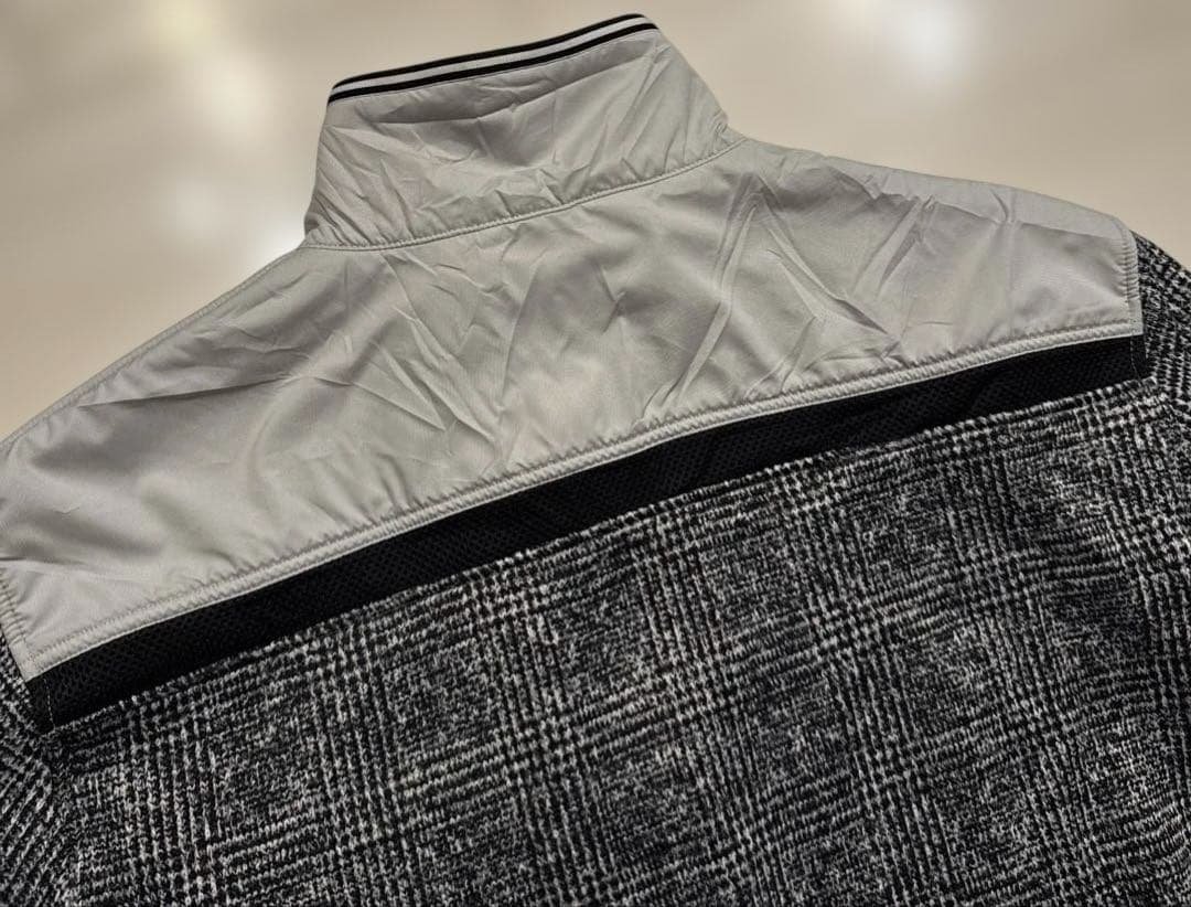 ラウラフェリーチェ　ビアネロ　メンズ　ハーフジップ　裏起毛　ニットブルゾン　LL