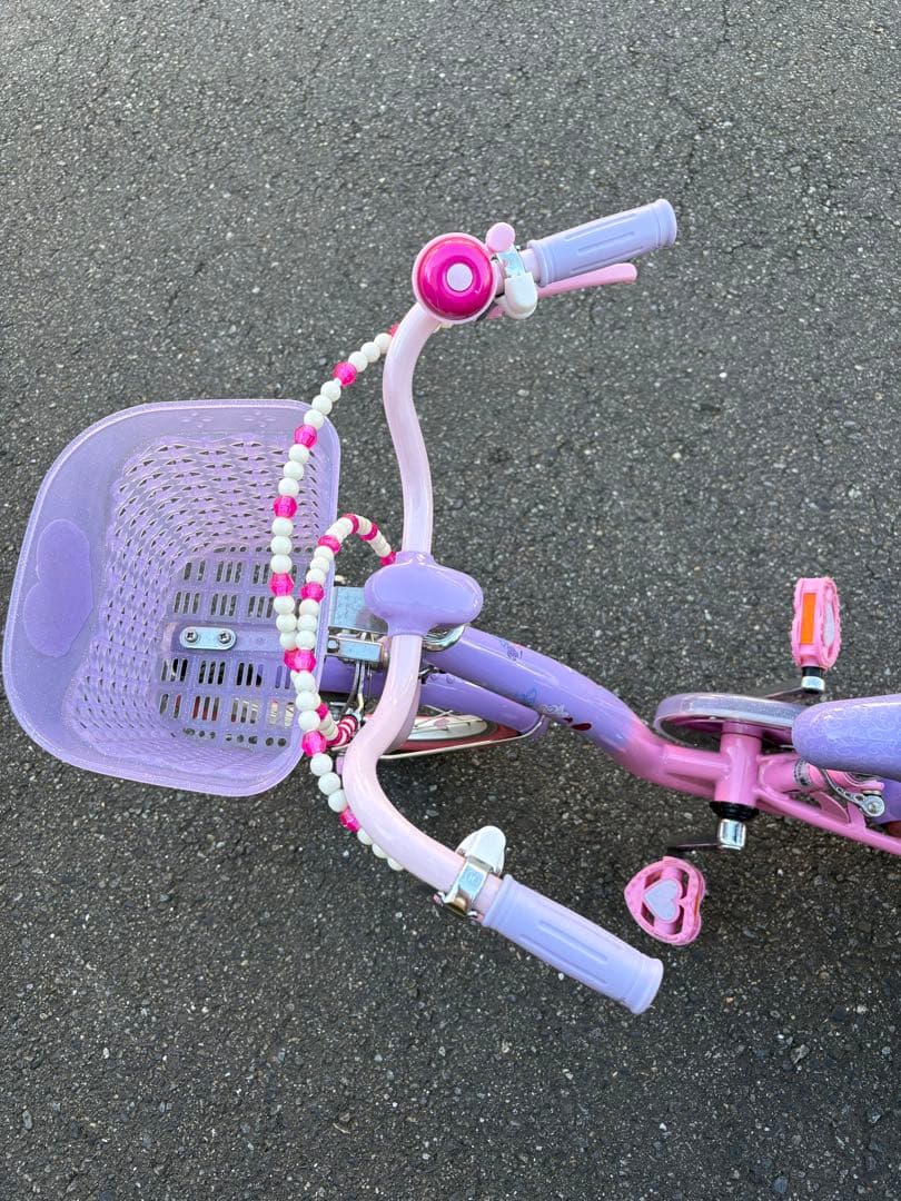 みぃ【室内保管】ソフィア　幼児用　自転車 補助輪付き　18センチ　中古品