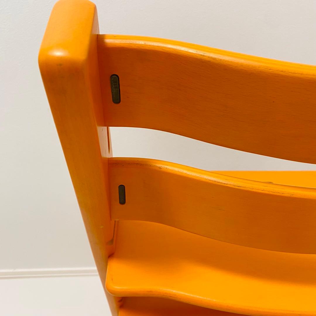 ♢美品♢STOKKE トリップトラップ シリアル4 廃盤色 オレンジ　ハイチェア