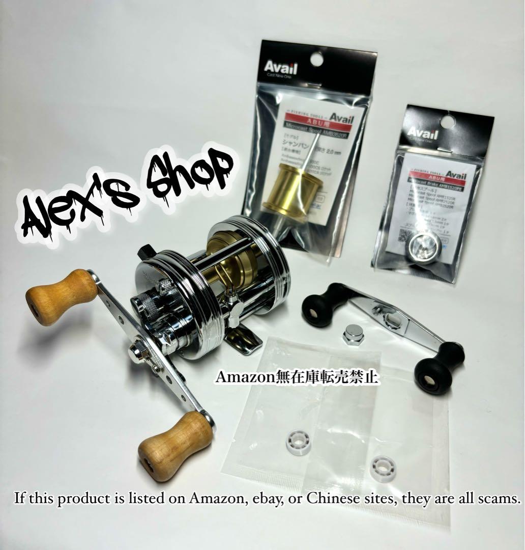 Abu 3500CA &ハンドメイドハンドル、フルセラミックBB、スプールその他