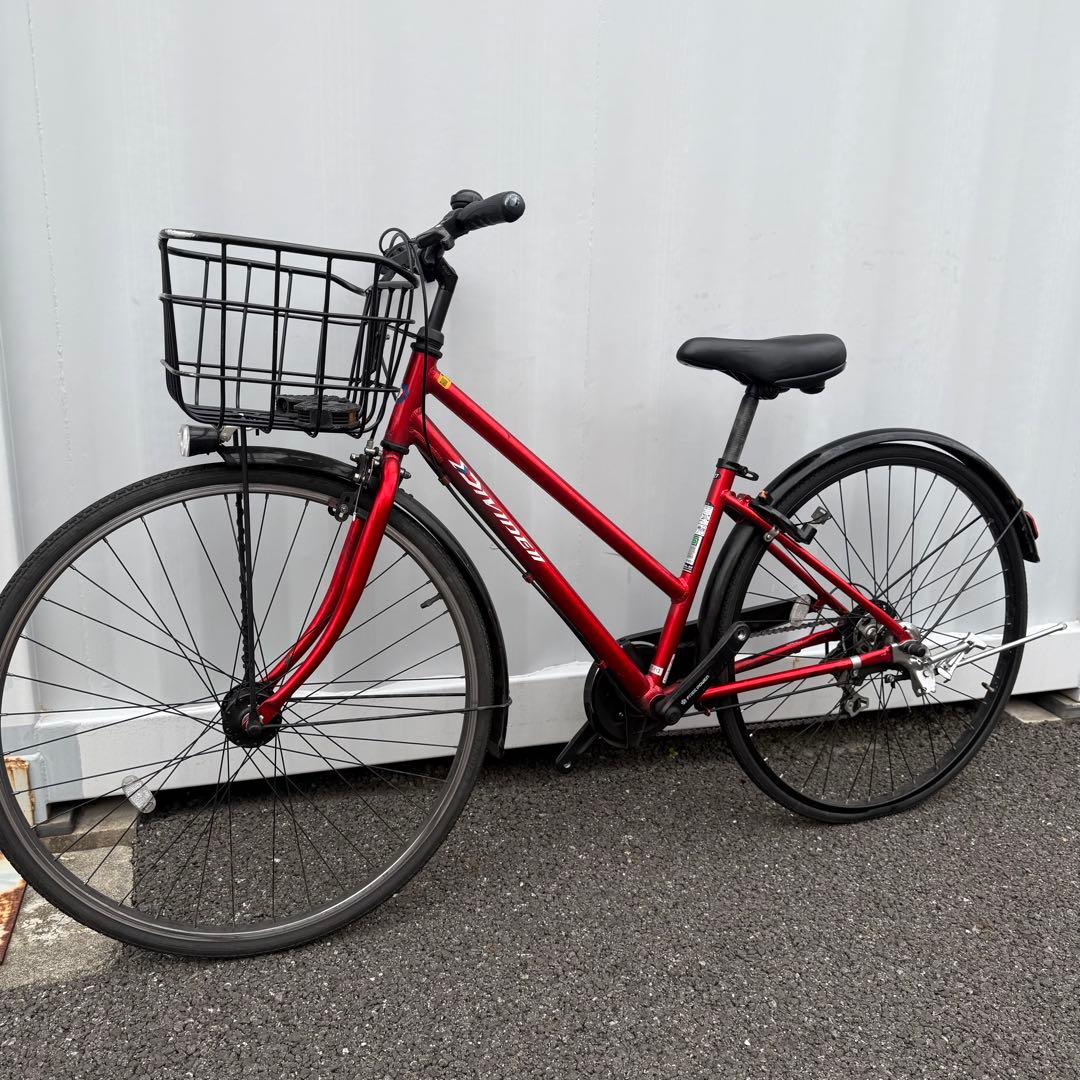 y25e22街乗り用自転車 27インチ カゴ/鍵/オートライト/6段変速付