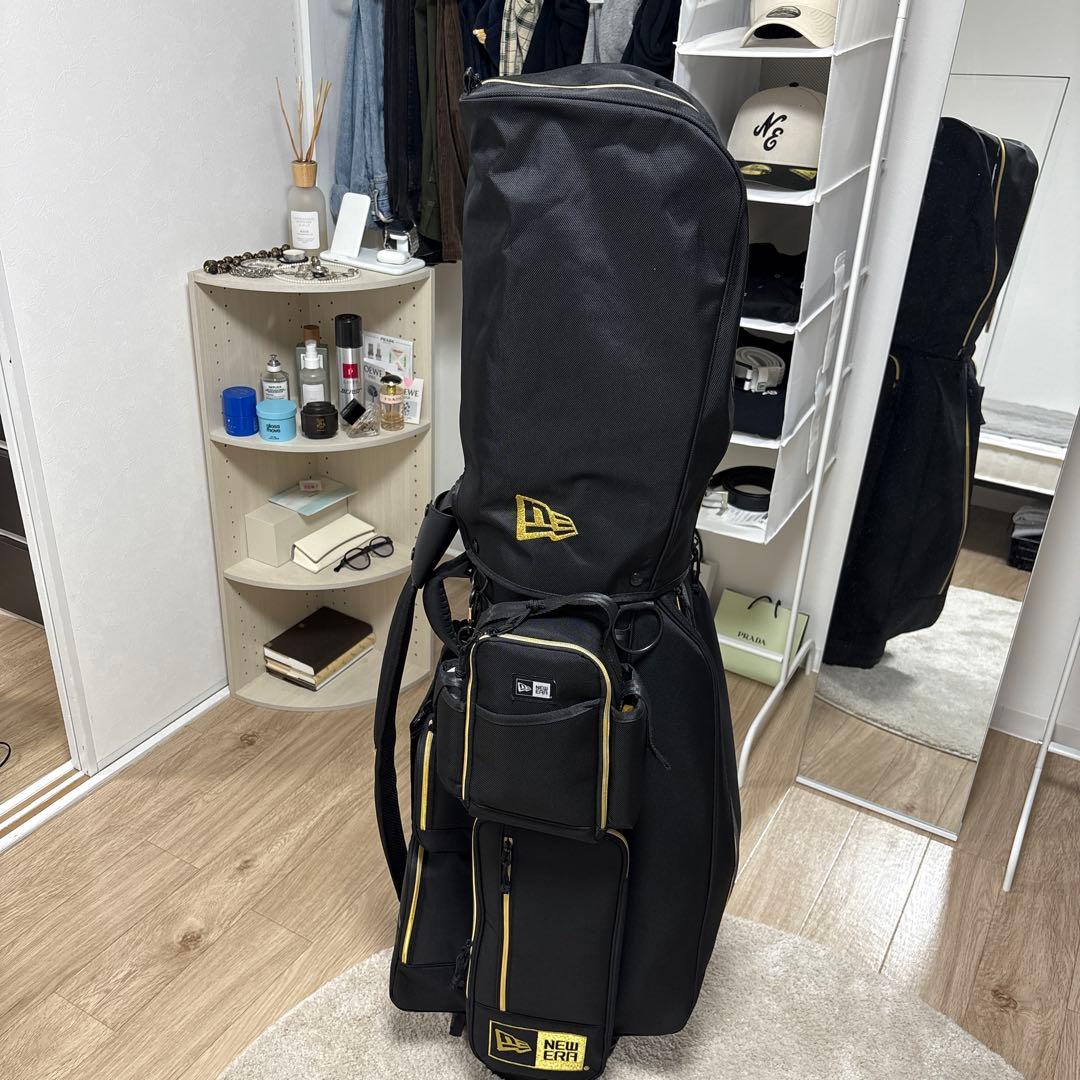 New Era ゴルフバッグ ブラック/ゴールド