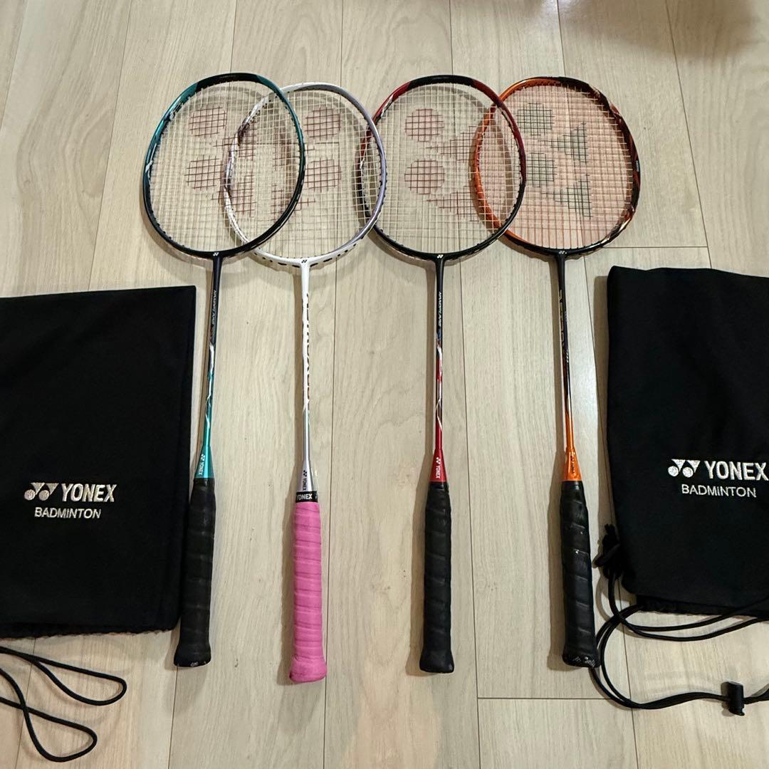 YONEX バドミントンラケット 4本セット