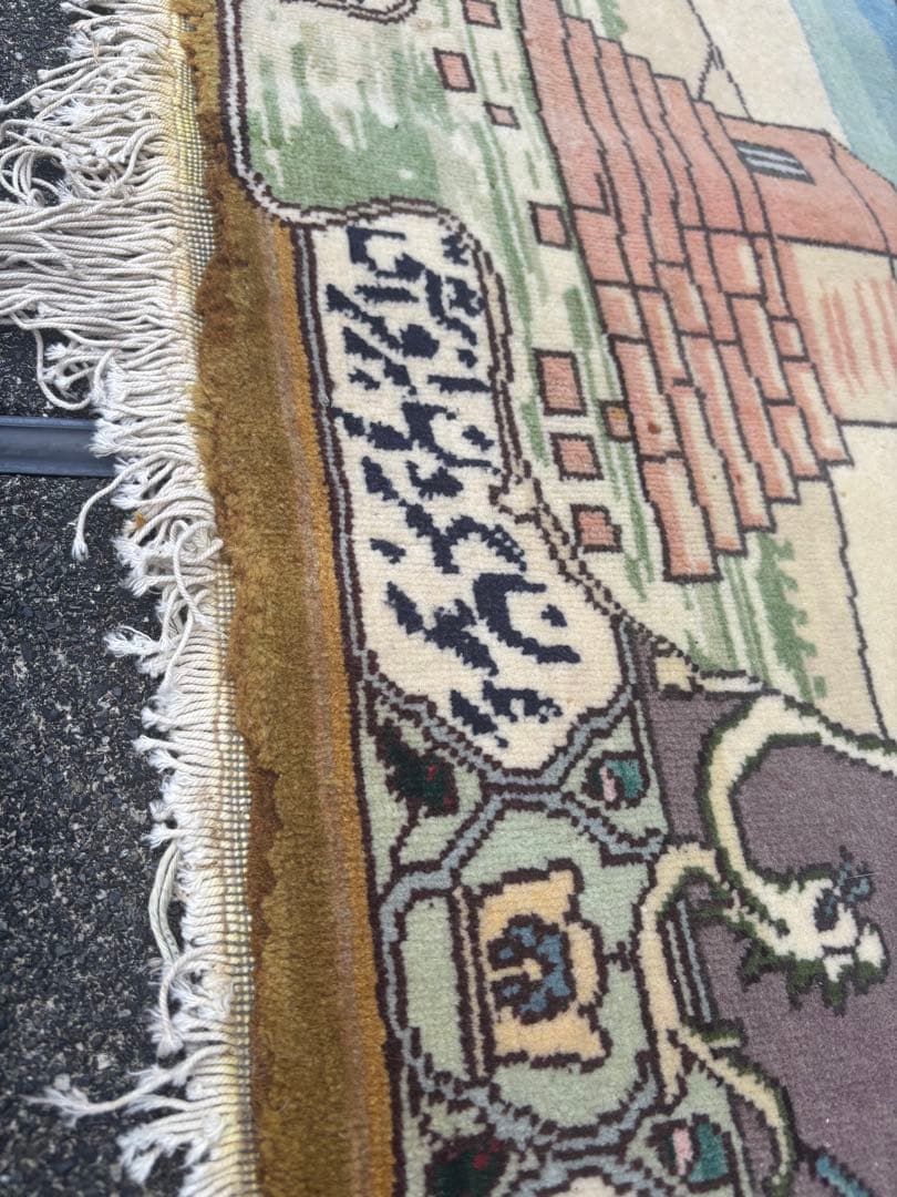 【レア柄・格安】ペルシャ絨毯　大判　手織り　パキスタン　タブリーズ