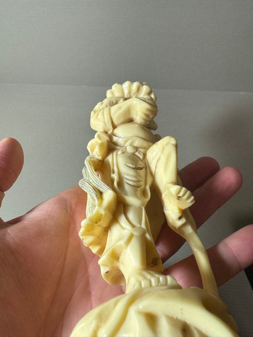 2875 根付　老人　置物　骨董品　時代物