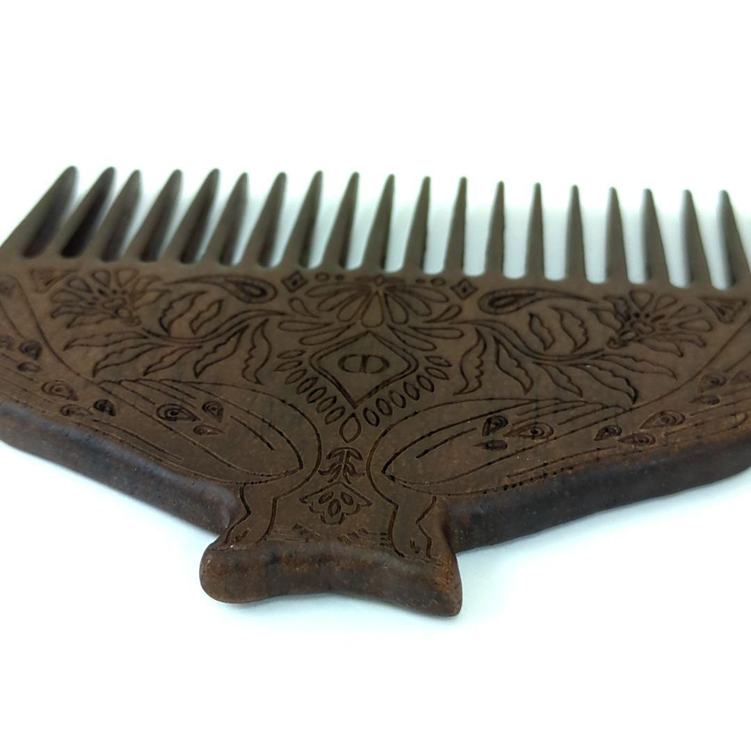 クリスチャンディオール ロゴ入り コーム くし ブラウン ウッド【美品】