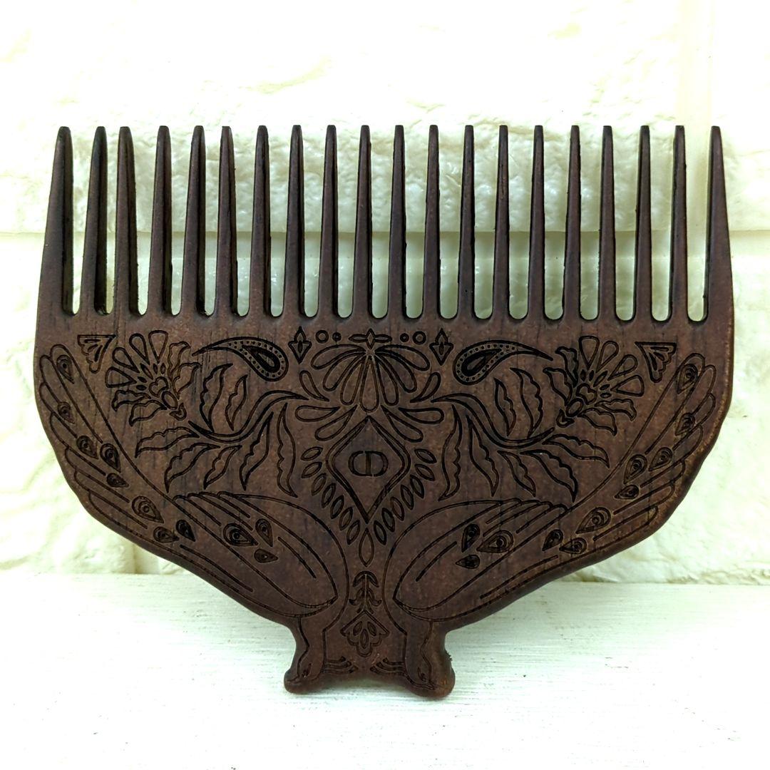 クリスチャンディオール ロゴ入り コーム くし ブラウン ウッド【美品】