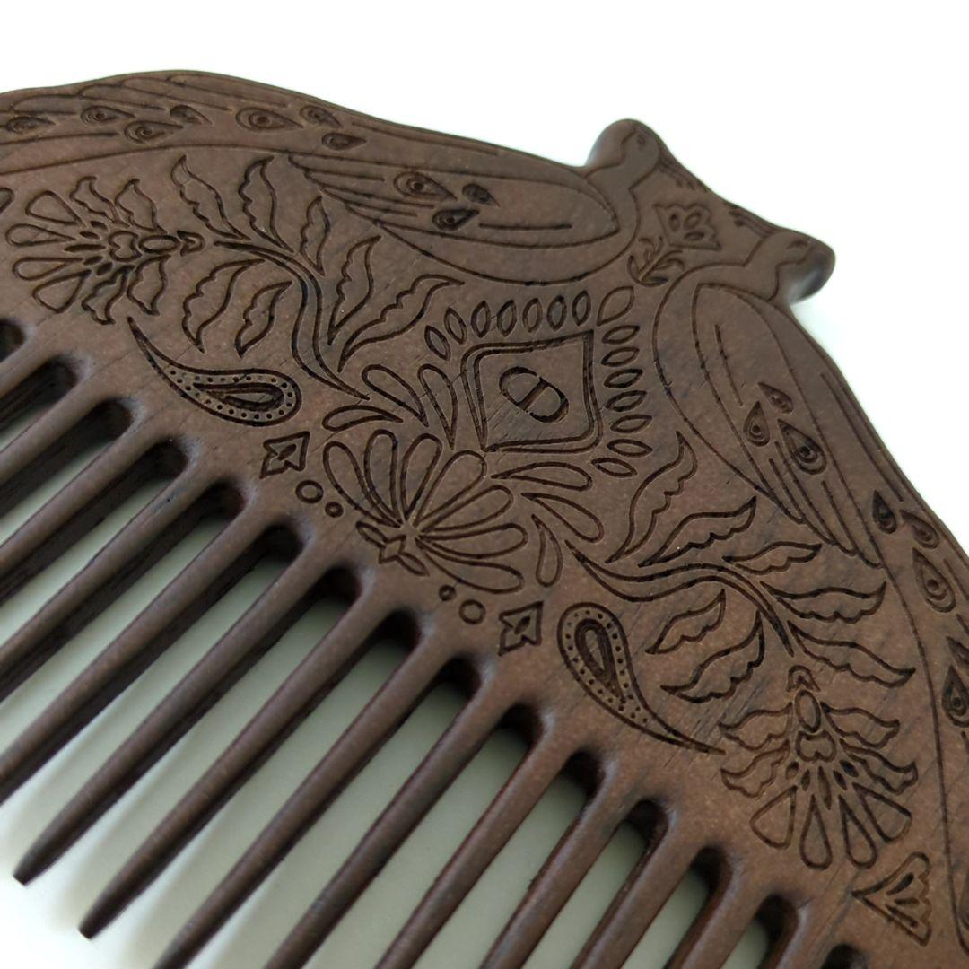 クリスチャンディオール ロゴ入り コーム くし ブラウン ウッド【美品】