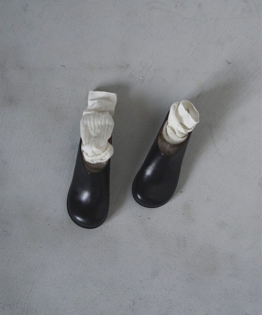 靴 anuke ecoleather heel slip-ons 37