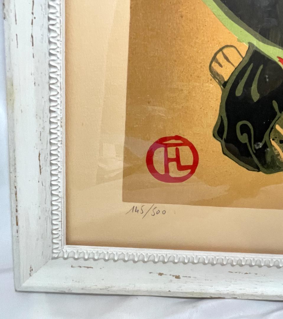 【新品】ロートレック『ブリュアン』リトグラフ大型ポスター額付　60X77cm