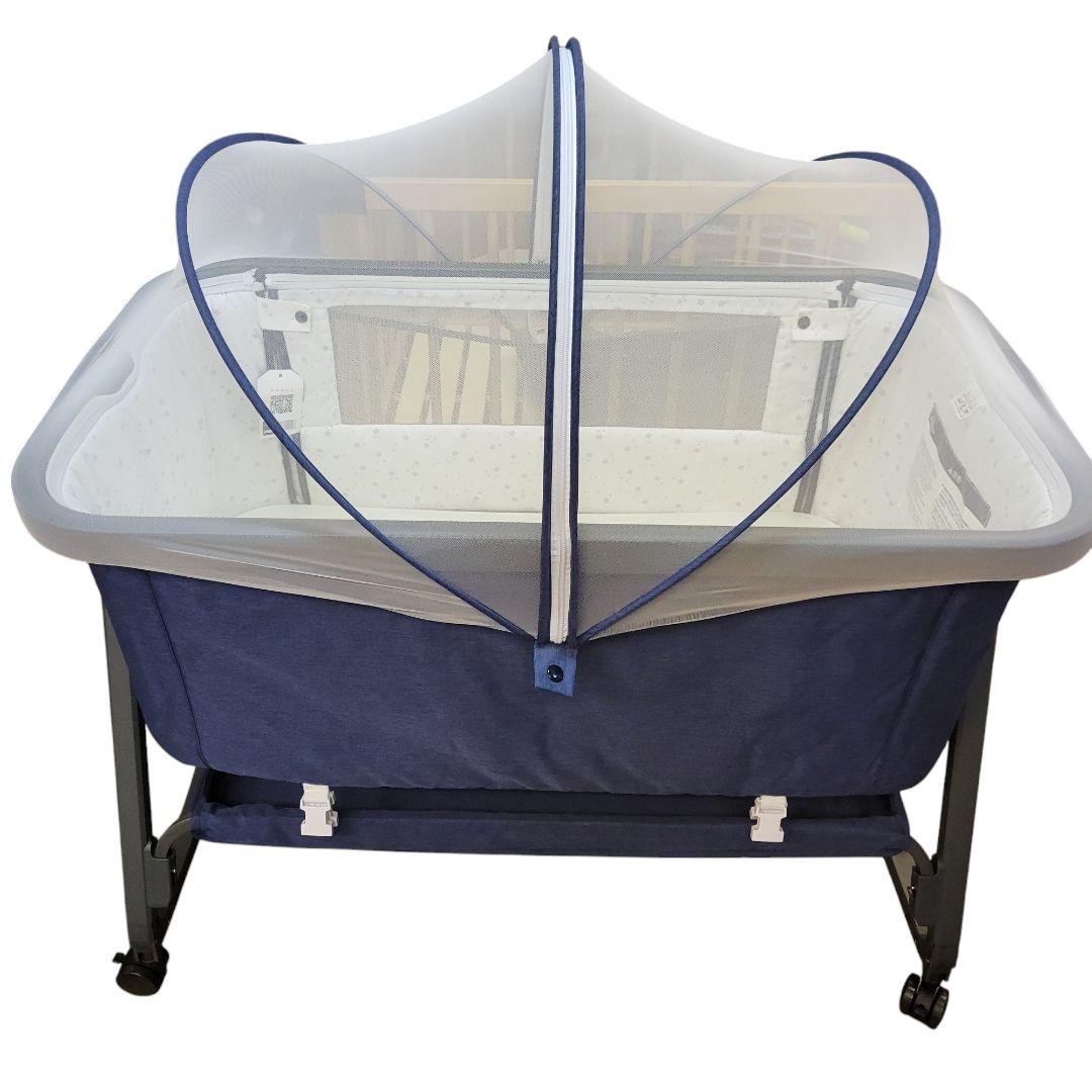 ❤美品✨HZDMJ✨ベビーベッド✨高さ調節可能✨折り畳み✨蚊帳つき✨専用ケース