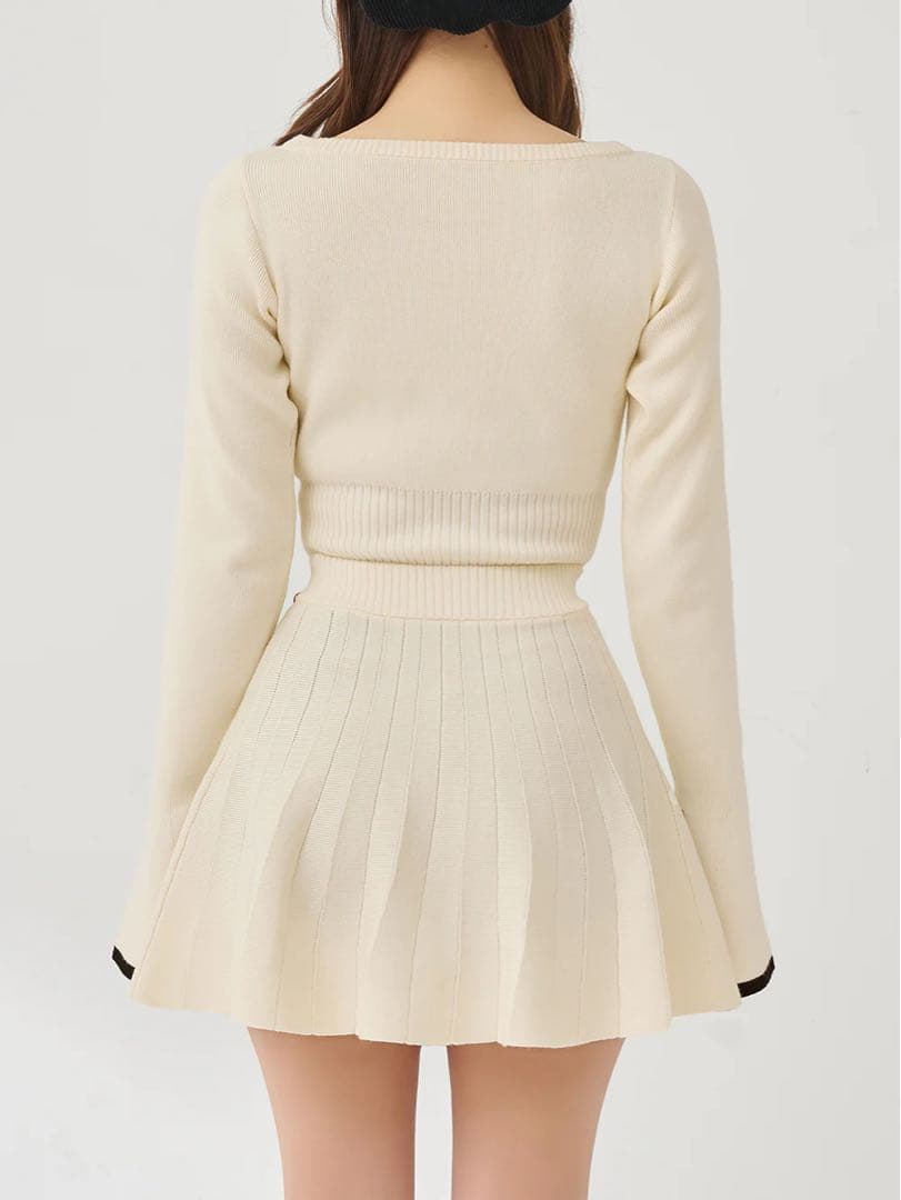 新品 ダーリッチ ウエストオープンリボンデザインニットミニワンピース 黒 FL