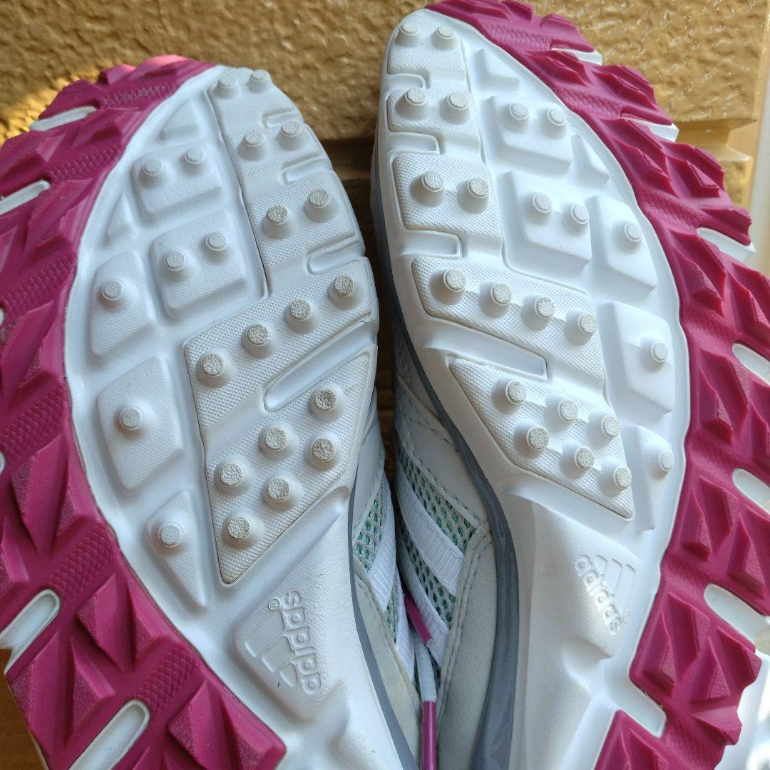 アディダス　新品　レディースゴルフシューズ　超軽量412g　遠征　ミントグリーン