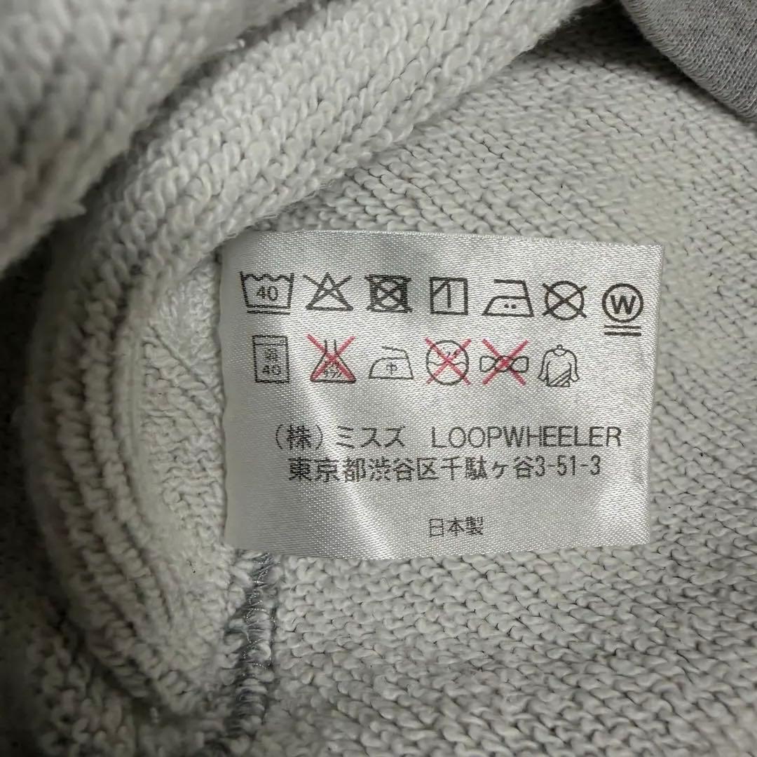 美品　LOOPWHEELER ×BEAMS 両Vガゼット スウェットGray L
