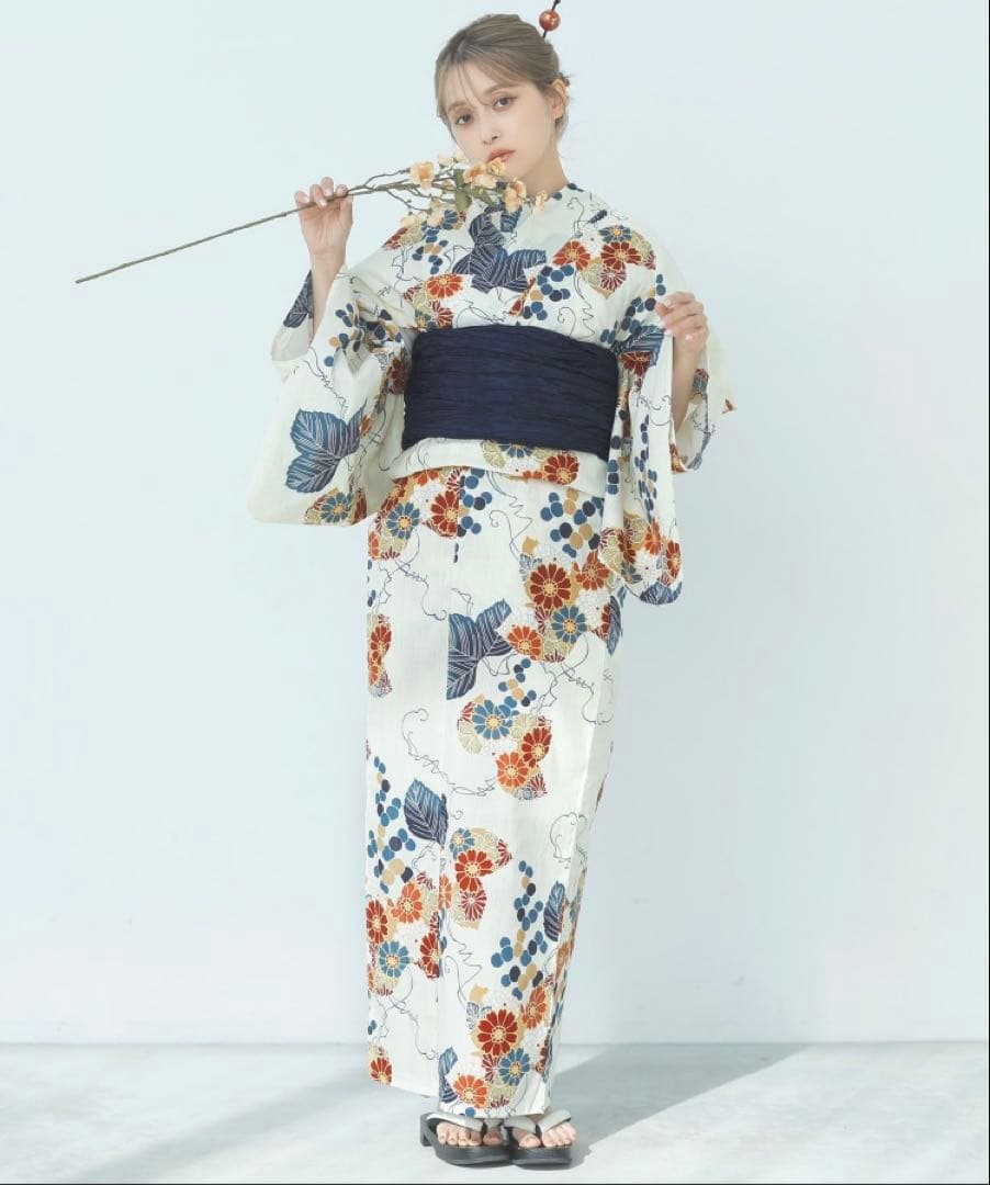 週末値下げ　1人で着られる浴衣5点セット