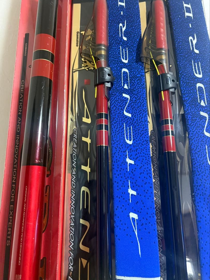 がまかつ　がま磯　アテンダーⅡ 2本 たもの柄セット　サンライン　釣研　釣武者