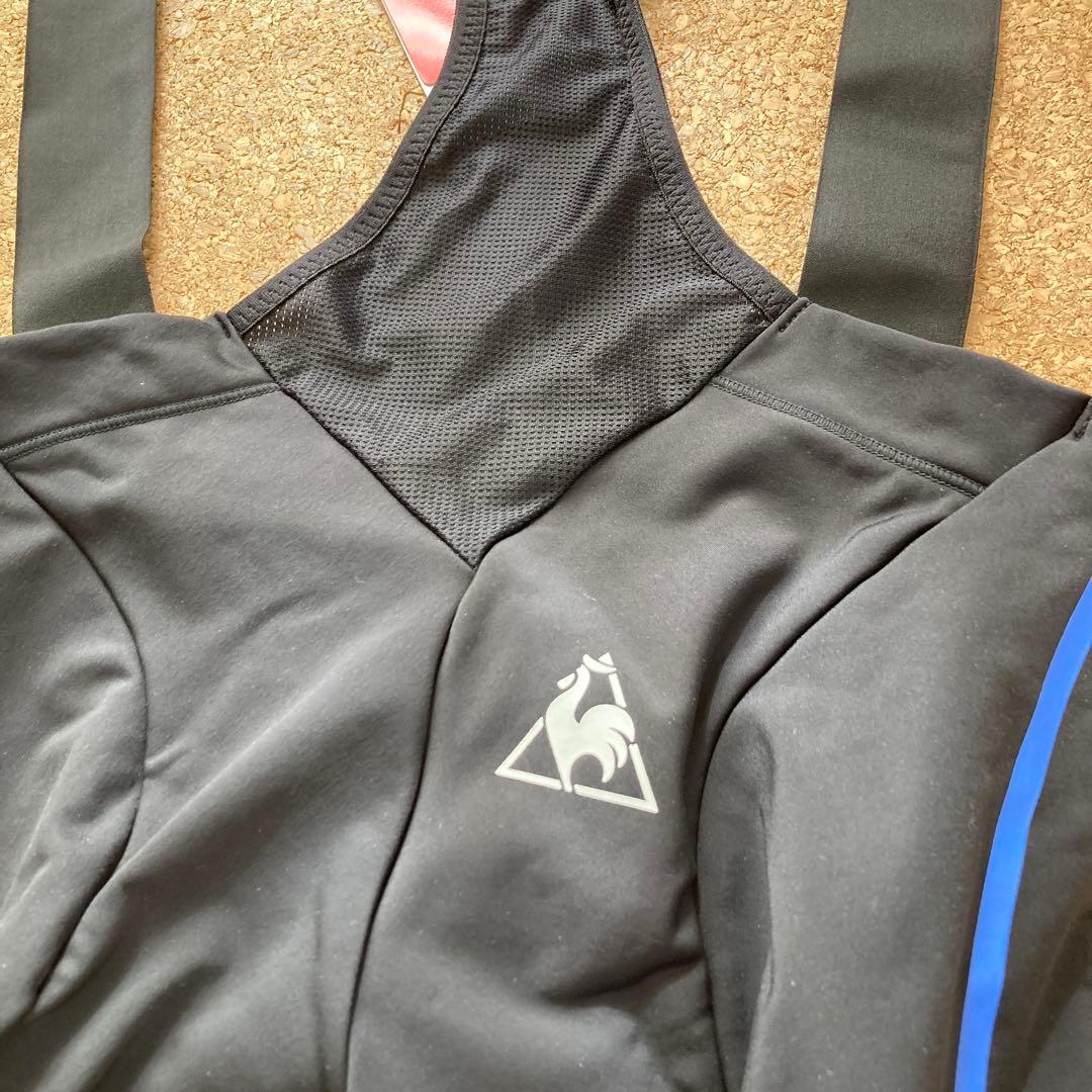 【未使用】ルコック lecoq起毛ビブロングパンツサイクルウェアLメンズ 黒