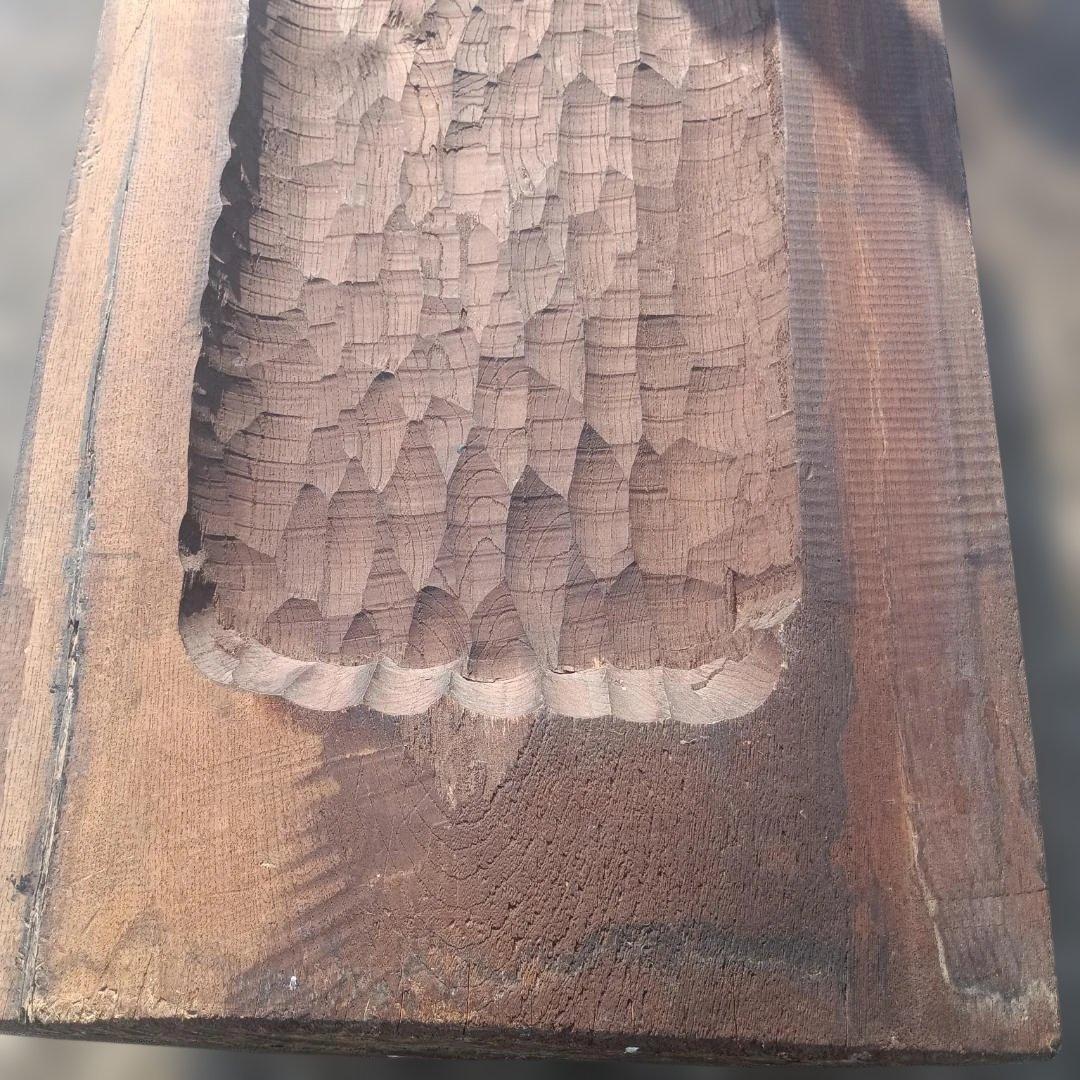 w*a様 ６０９２）木彫りの熊　丸太　天然木　壁掛け？