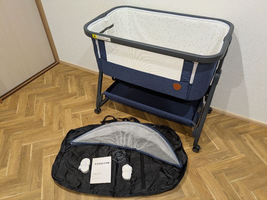 ★美品★Nijakise ベビーベッド HZDMJ 赤ちゃん 折りたたみ