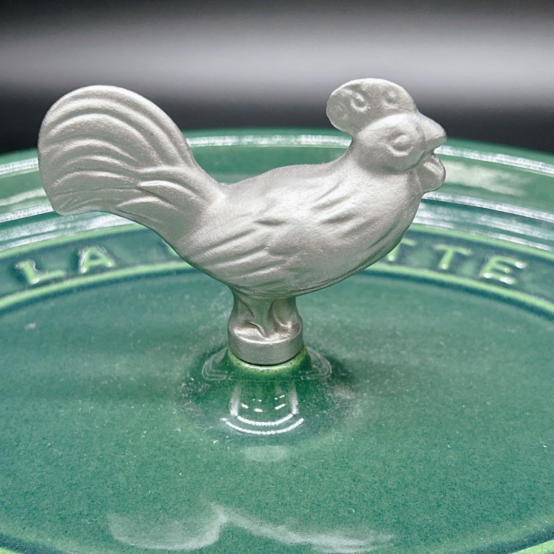 STAUB ストウブ ピコ・ココット オーバル 27cm グリーン　チキンノブ